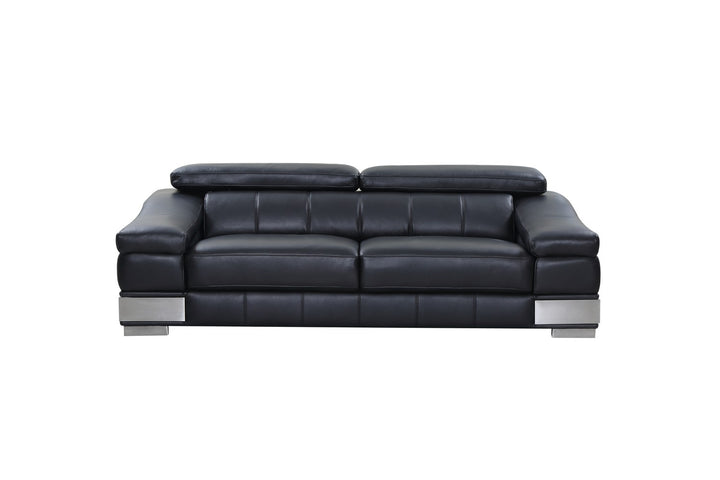 31To 39" Modern Black Leather Sofa