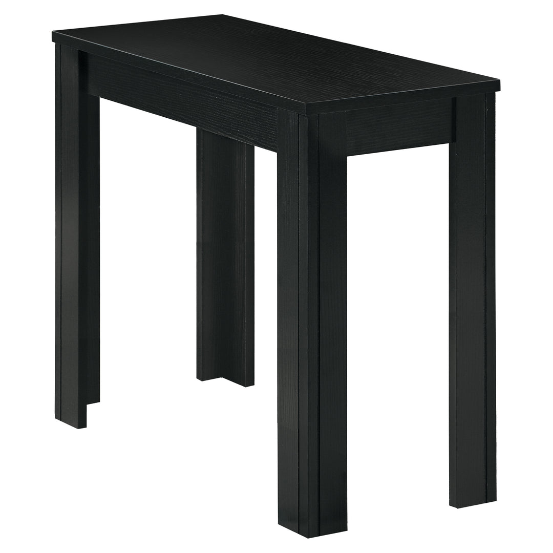 12" X 23.75" X 21.5" Black Particle Board Laminate Mdf Accent Table