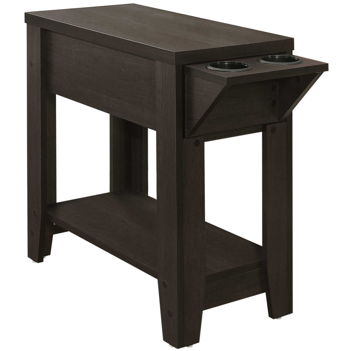 23" Brown End Table With Shelf