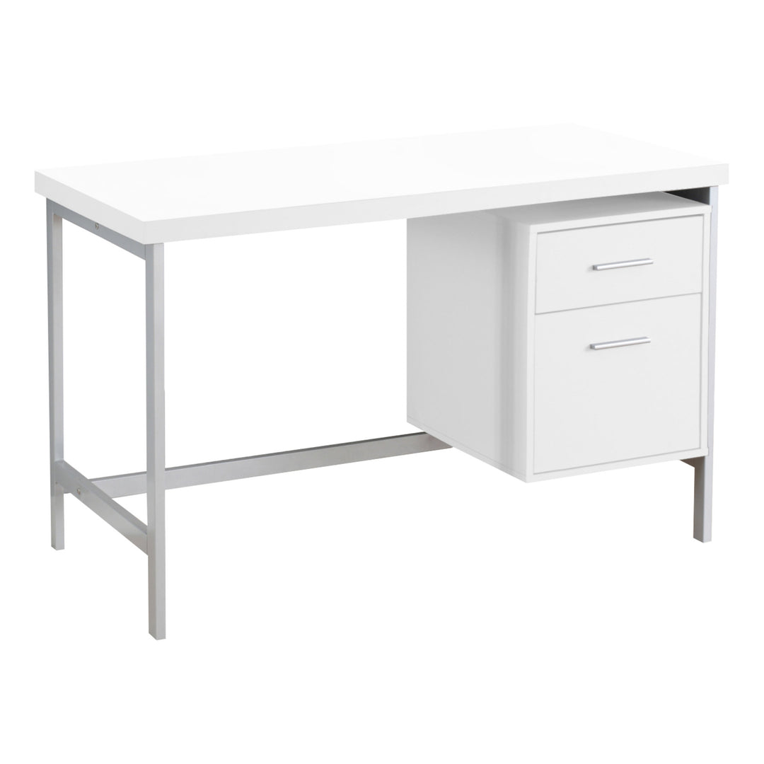 24" White Rectangular Computer Desk