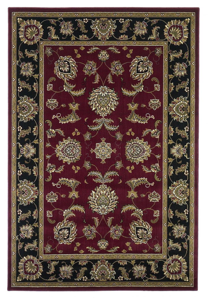9' X 13' Polypropylene Red Or Black Area Rug