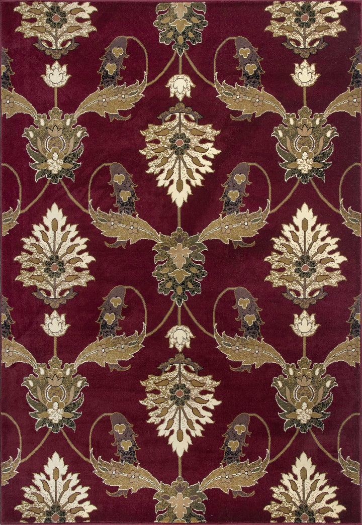 9' X 13' Polypropylene Red Area Rug