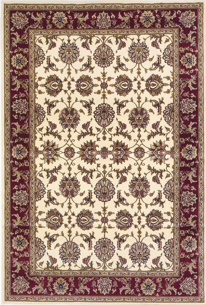 9' X 13' Polypropylene Ivory Or Red Area Rug