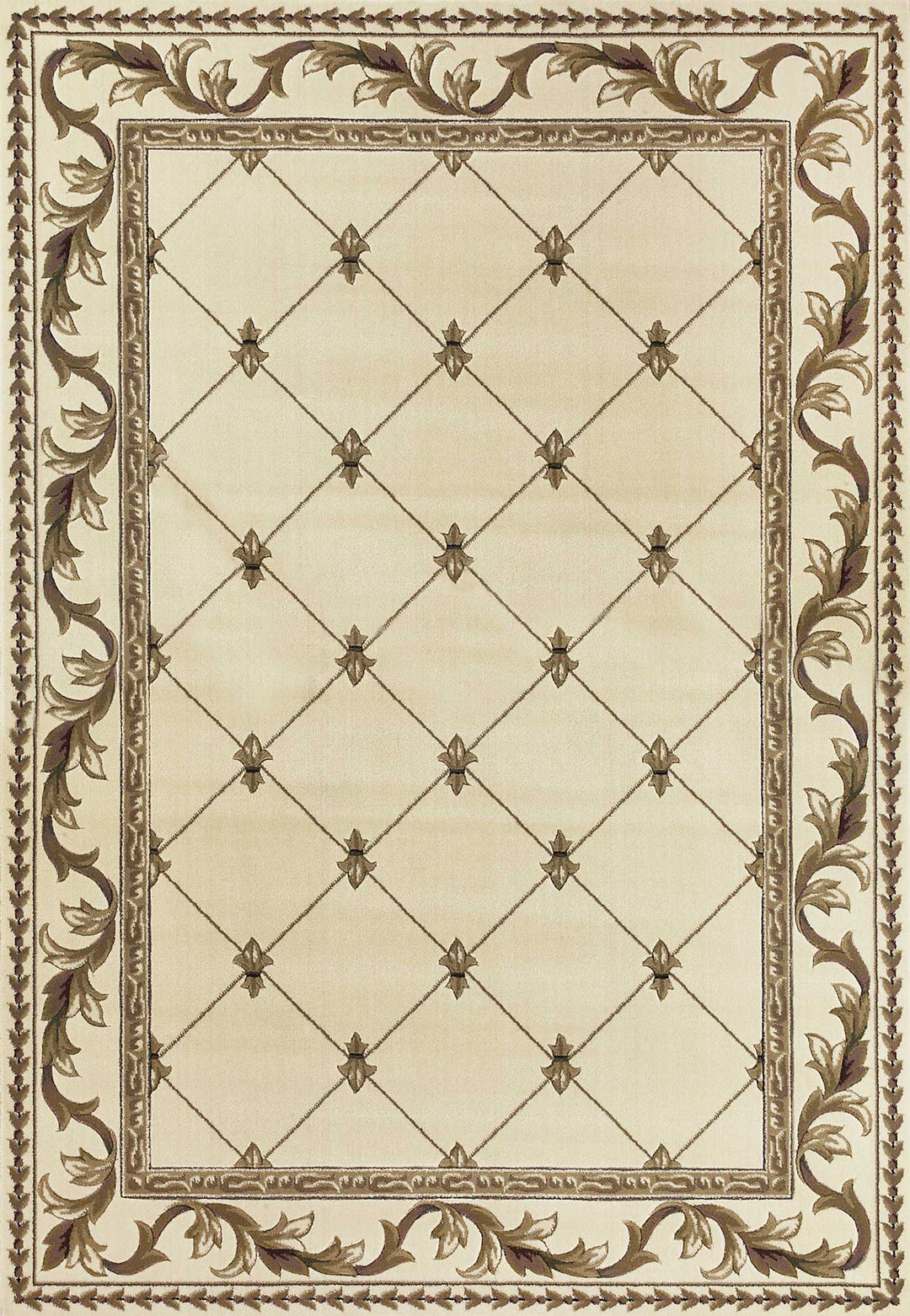 9' X 13' Polypropylene Ivory Area Rug