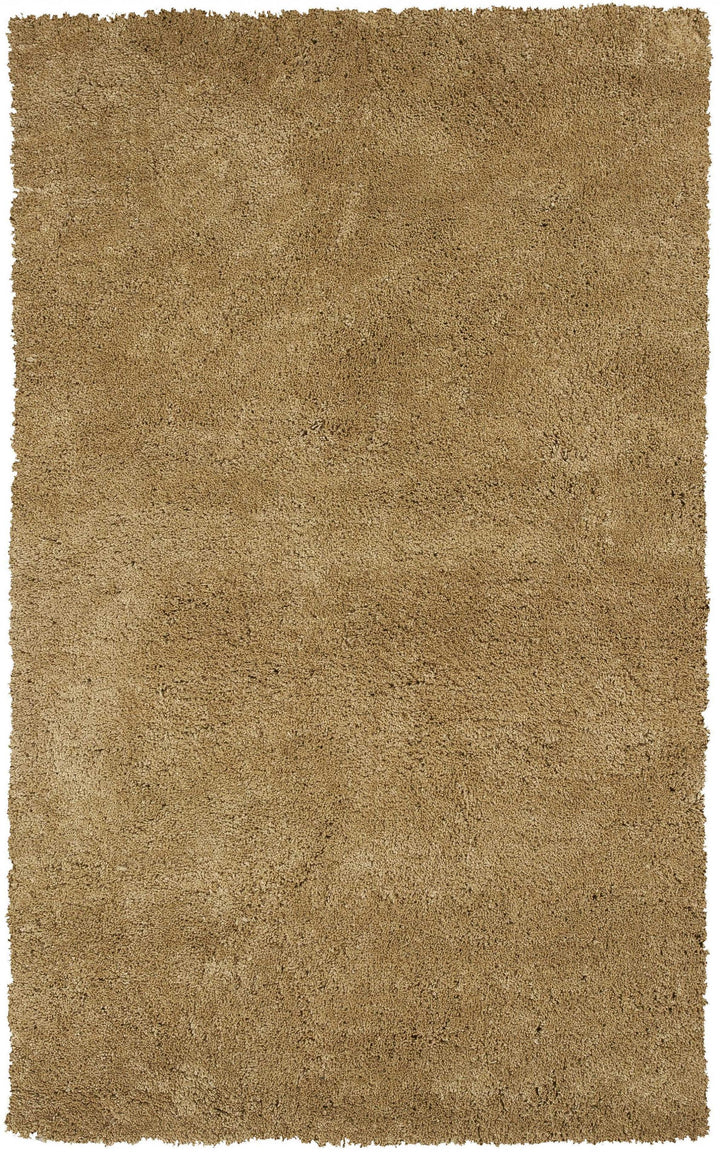 9' X 13' Gold Indoor Shag Rug