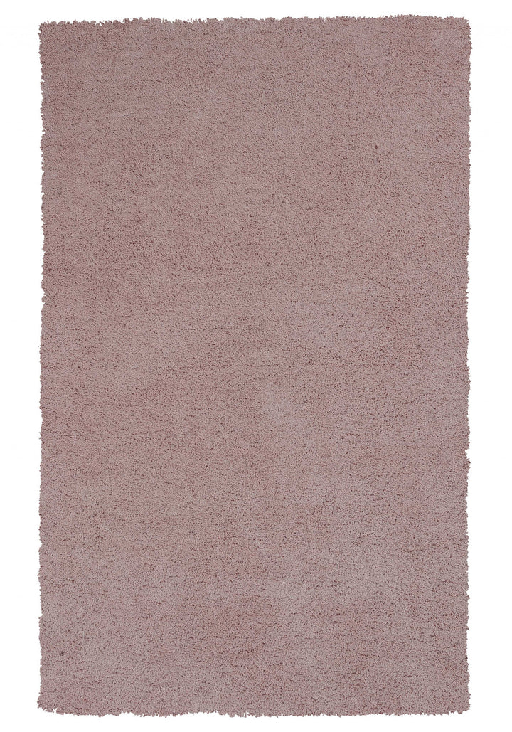 9' X 13' Rose Pink Shag Hand Woven Area Rug