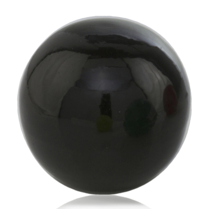 3" Black Enameled Aluminum Decorative Sphere