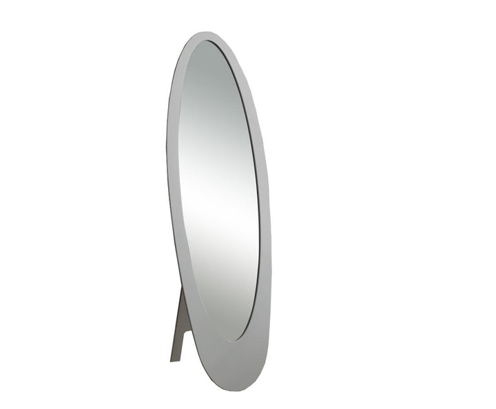 59" Matte Oval Cheval Standing Mirror Freestanding With Frame