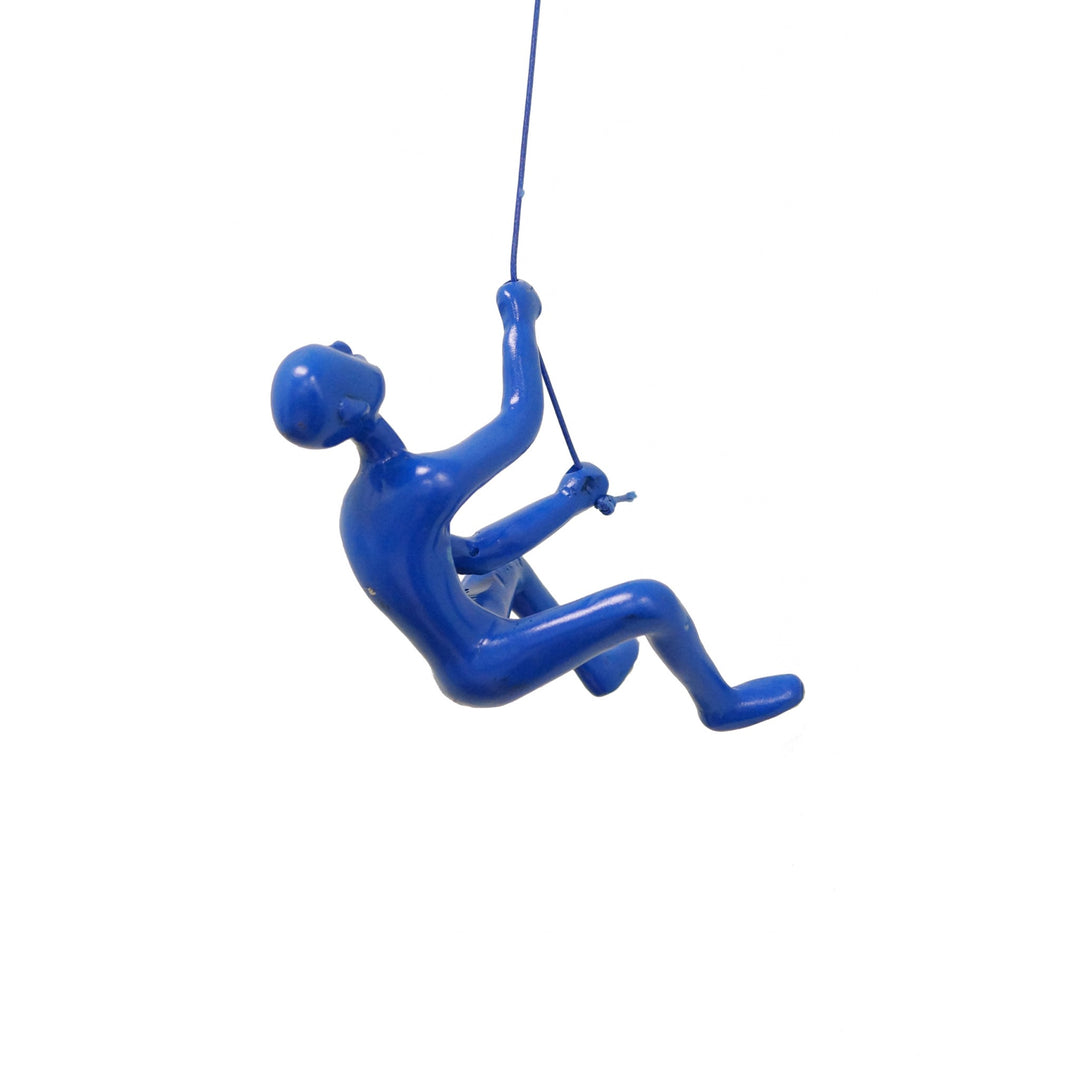 6" Blue Unique Climbing Man Wall Art