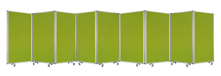 318" X 1" X 71" Green, Metal, 9 Panel, Screen