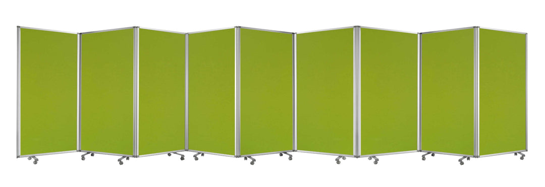 318" X 1" X 71" Green, Metal, 9 Panel, Screen