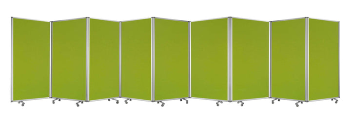 318" X 1" X 71" Green, Metal, 9 Panel, Screen