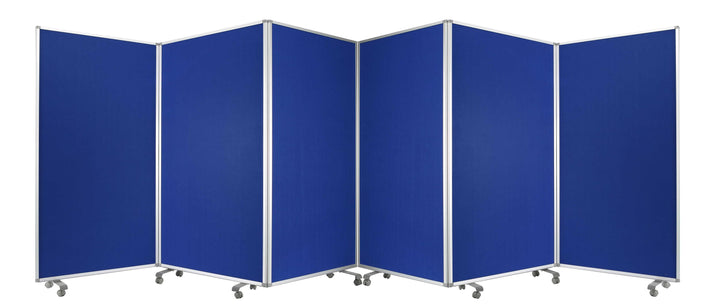 212 X 1 X 71 Blue Metal 6 Panel Screen