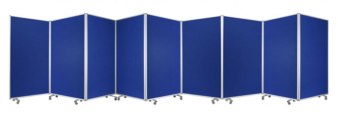 318" X 1" X 71" Blue, Metal, 9 Panel, Screen