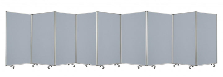 318" X 1" X 71" Metal, Grey, 9 Panel, Screen