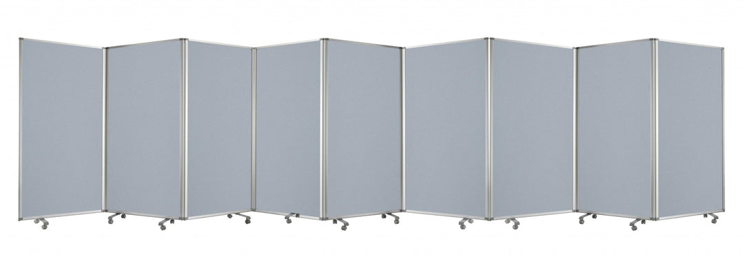 318" X 1" X 71" Metal, Grey, 9 Panel, Screen