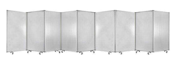 318" X 1" X 71" Clear Metal 9 Panel Resilient Screen