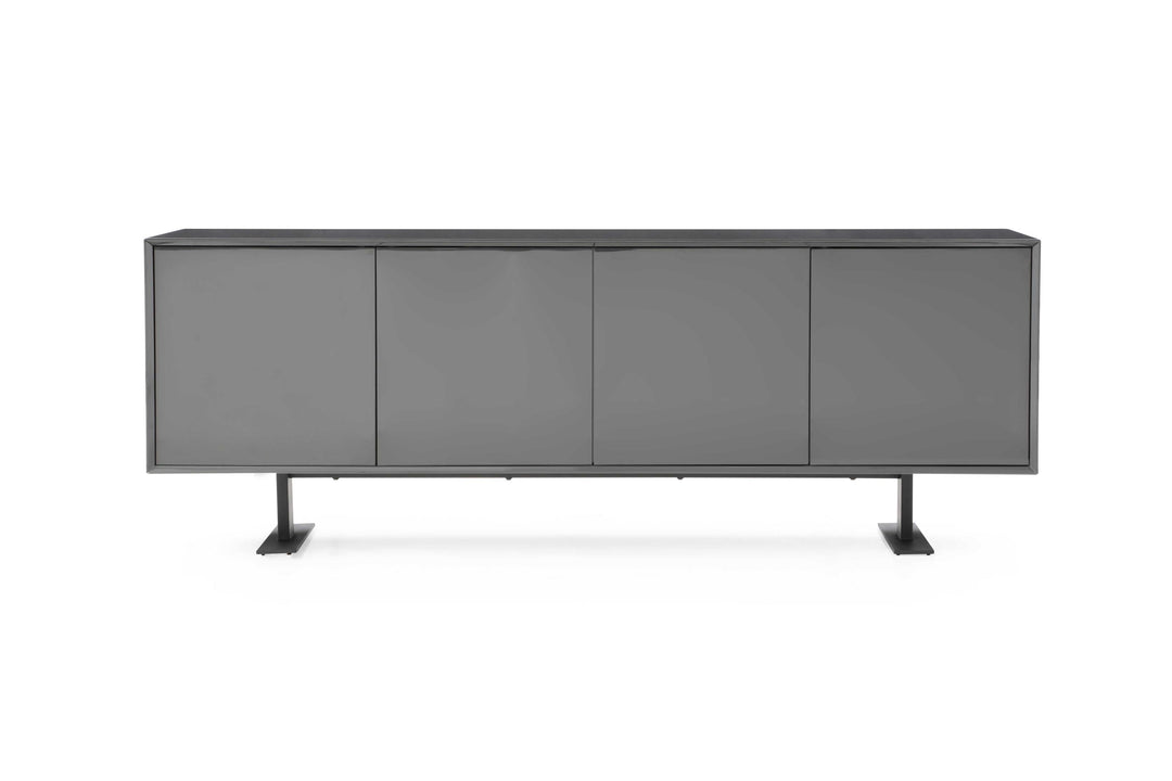 87 X 18 X 31.5 Gray Metal Buffet