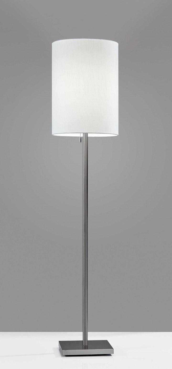 Floor Lamp Classic Silhouette Brushed Steel Metal