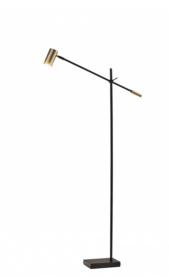 63" Black Task Floor Lamp