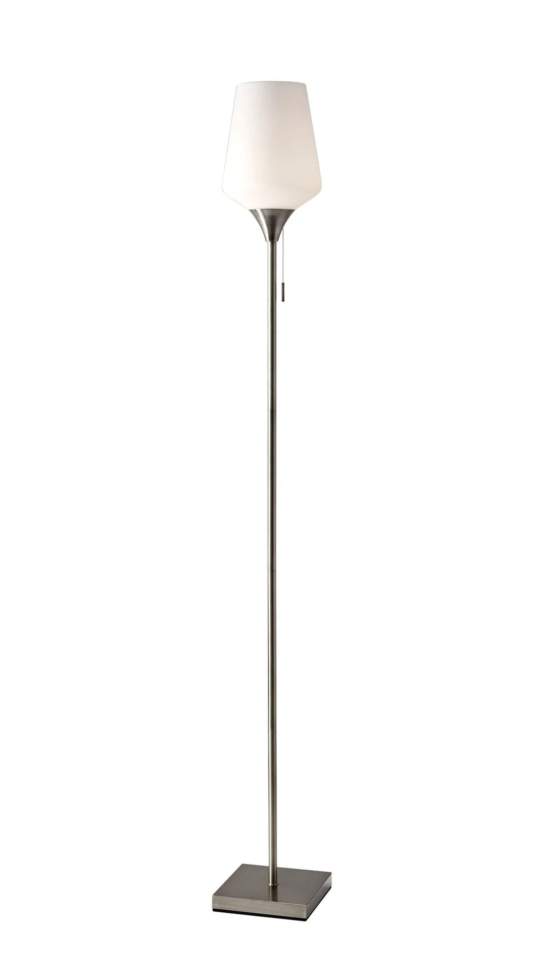 71" Torchiere Floor Lamp With White Bowl Shade