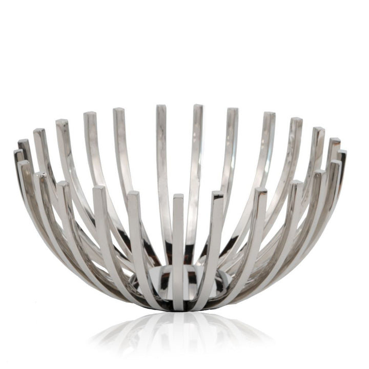 14" Round Stainless Steel Modern Open Centerpiece Bowl