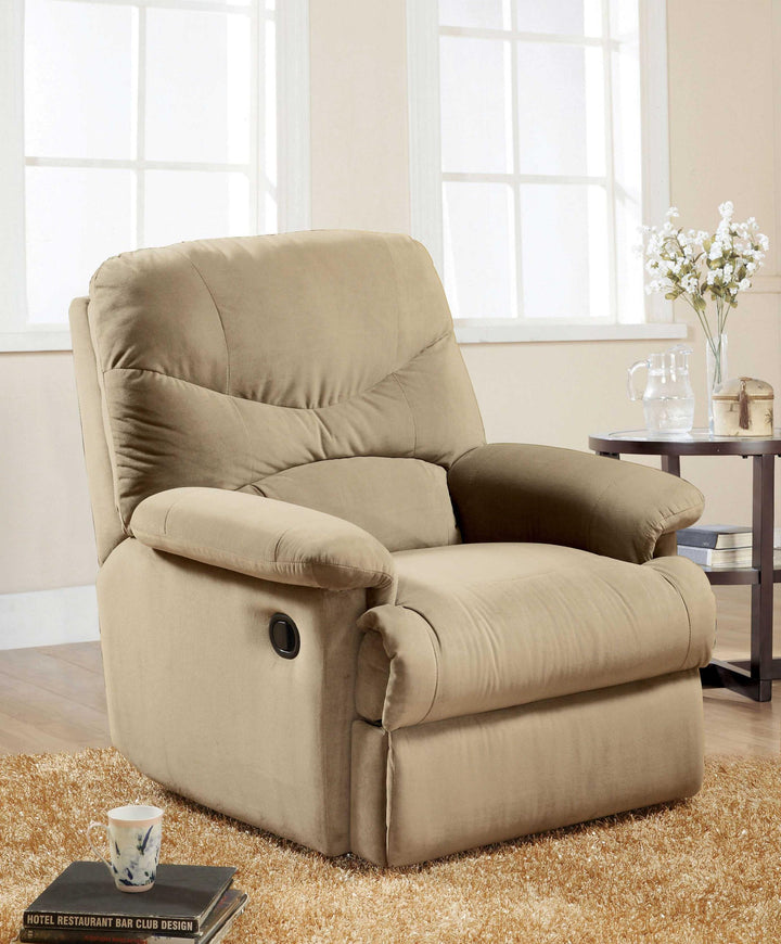 35" X 35" X 40" Beige Microfiber Recliner (Motion)