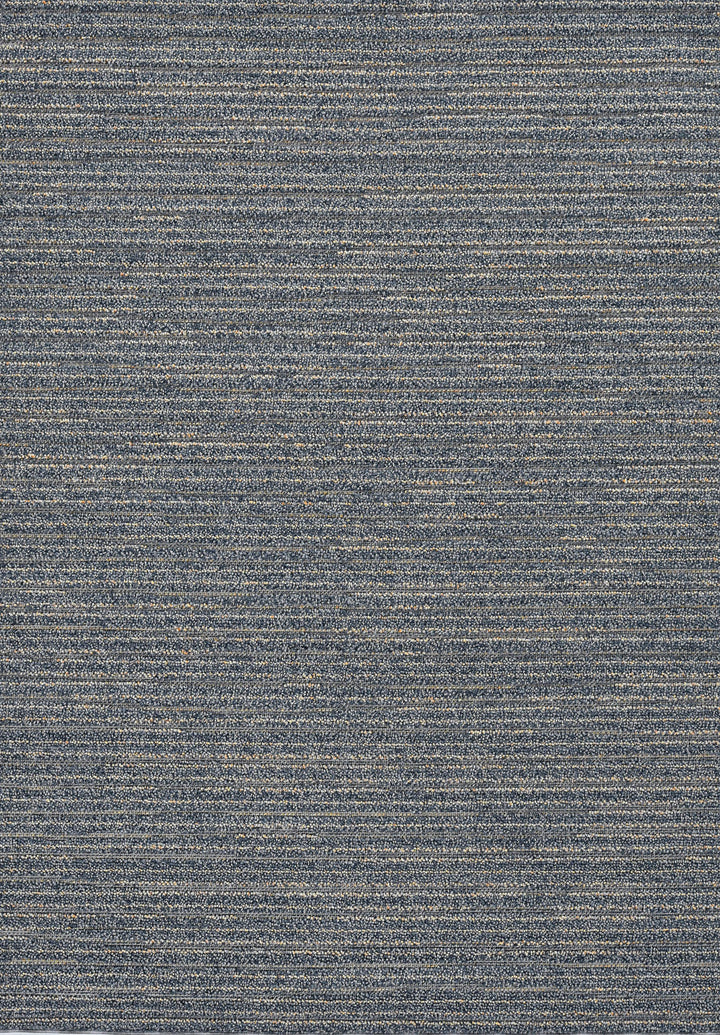 7'X9' Denim Blue Machine Woven Uv Treated Abstract Lines Indoor Outdoor Area Rug