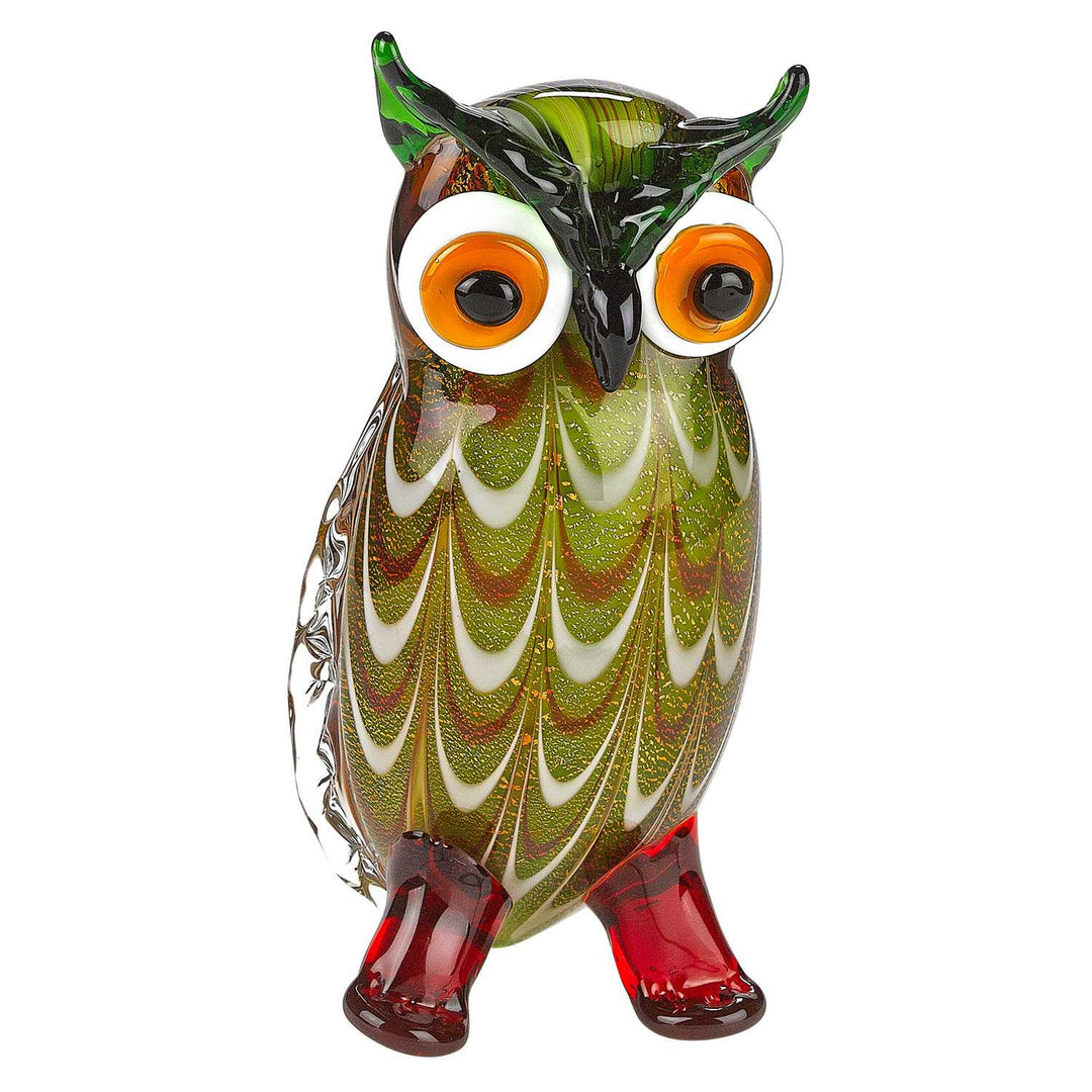 8 Mouth Blown Owl Art Glass