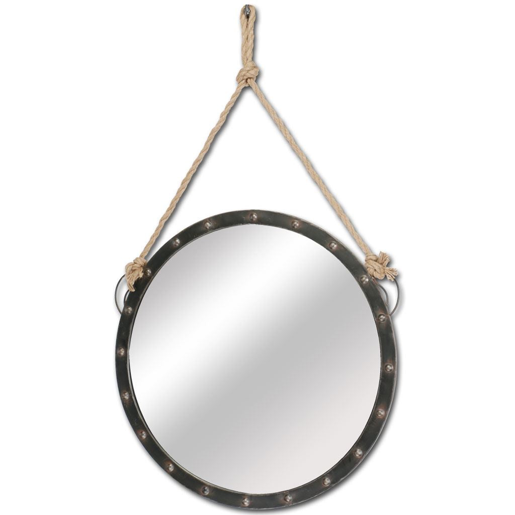 27" Round Metal Frame Wall Mirror