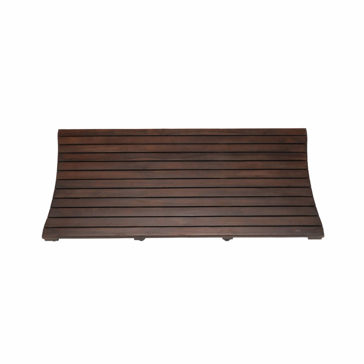 Compact Teak Floor Mat In Brown Finish