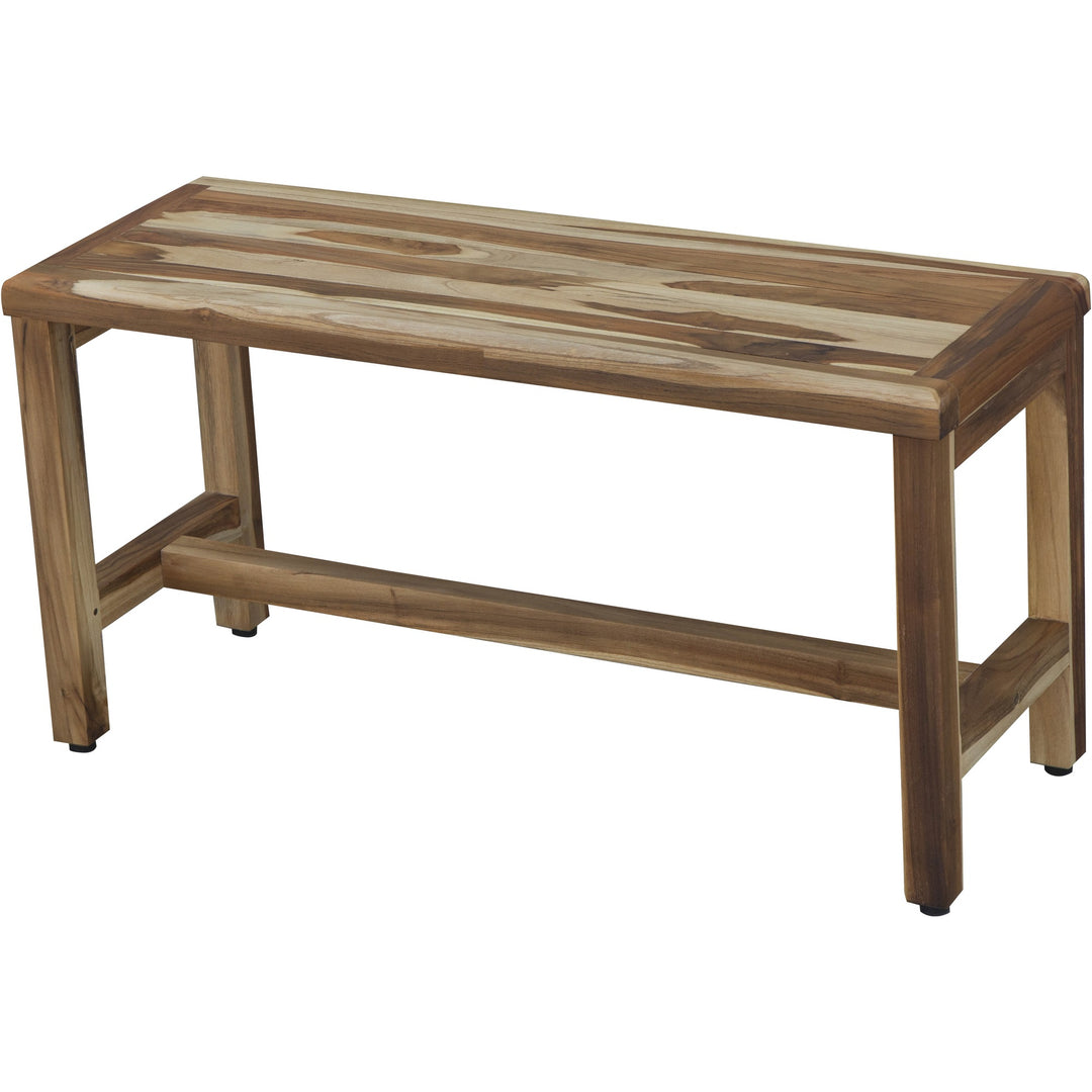 Rectangular Teak Shower Bench In Natural Finish