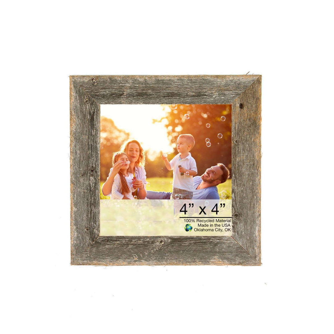 4" X 4" Natural Weathered Gray Picture Frame