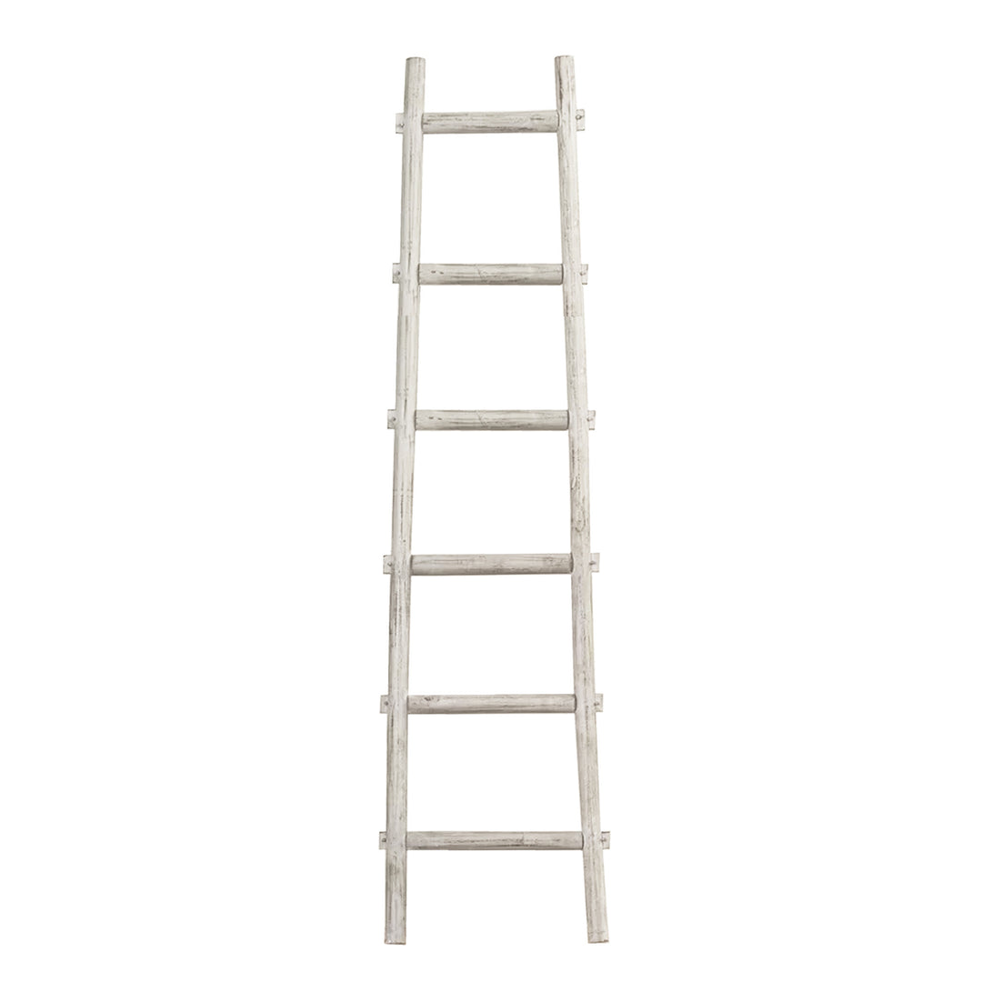 6 Step White Decorative Ladder Shelve