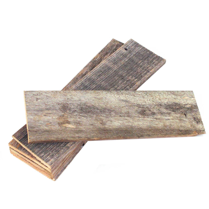 Pack Of 6 Rustic Natural Weathered Gray Wood Planks