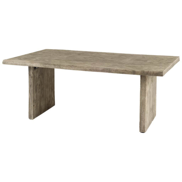 80X30 Rectangular Grey Solid Wood Top &amp; Base Dining Table