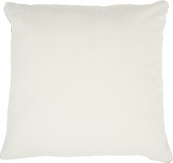 Taupe Velvet Modern Throw Pillow