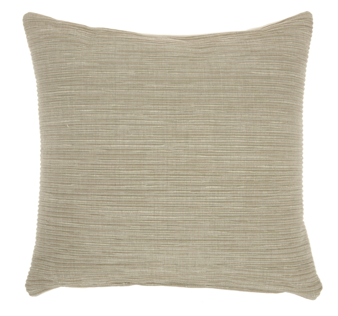 Taupe Distressed Stripes Throw Pillow