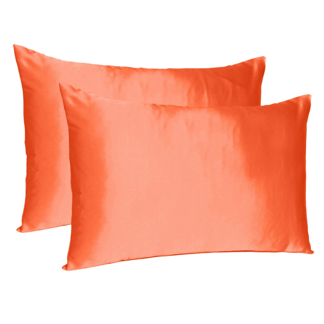 Poppy Dreamy Set Of 2 Silky Satin Standard Pillowcases