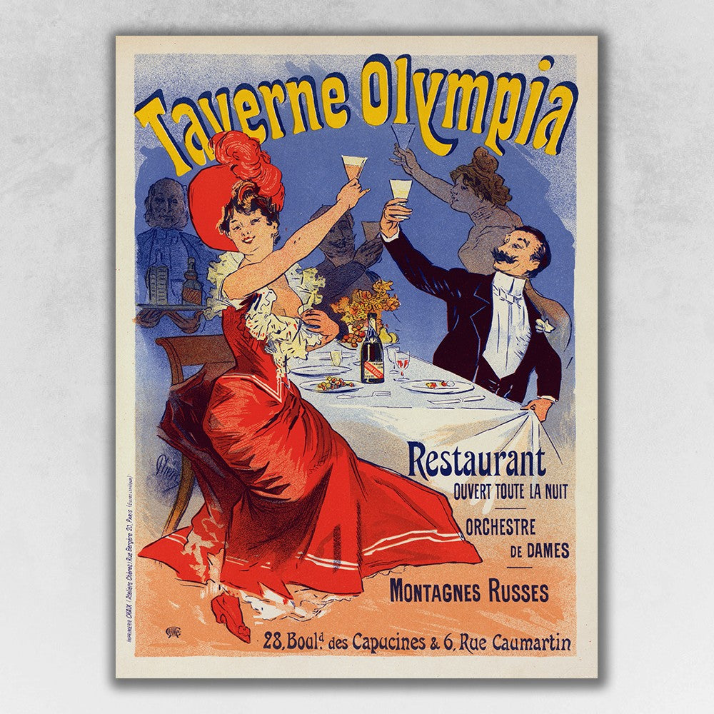 Taverne Olympia French Restaraunt Unframed Print Wall Art