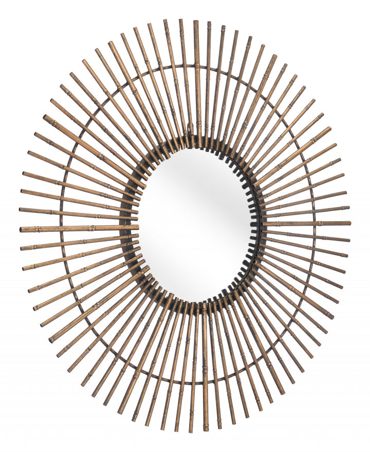 Gold Tribal Round Mirror