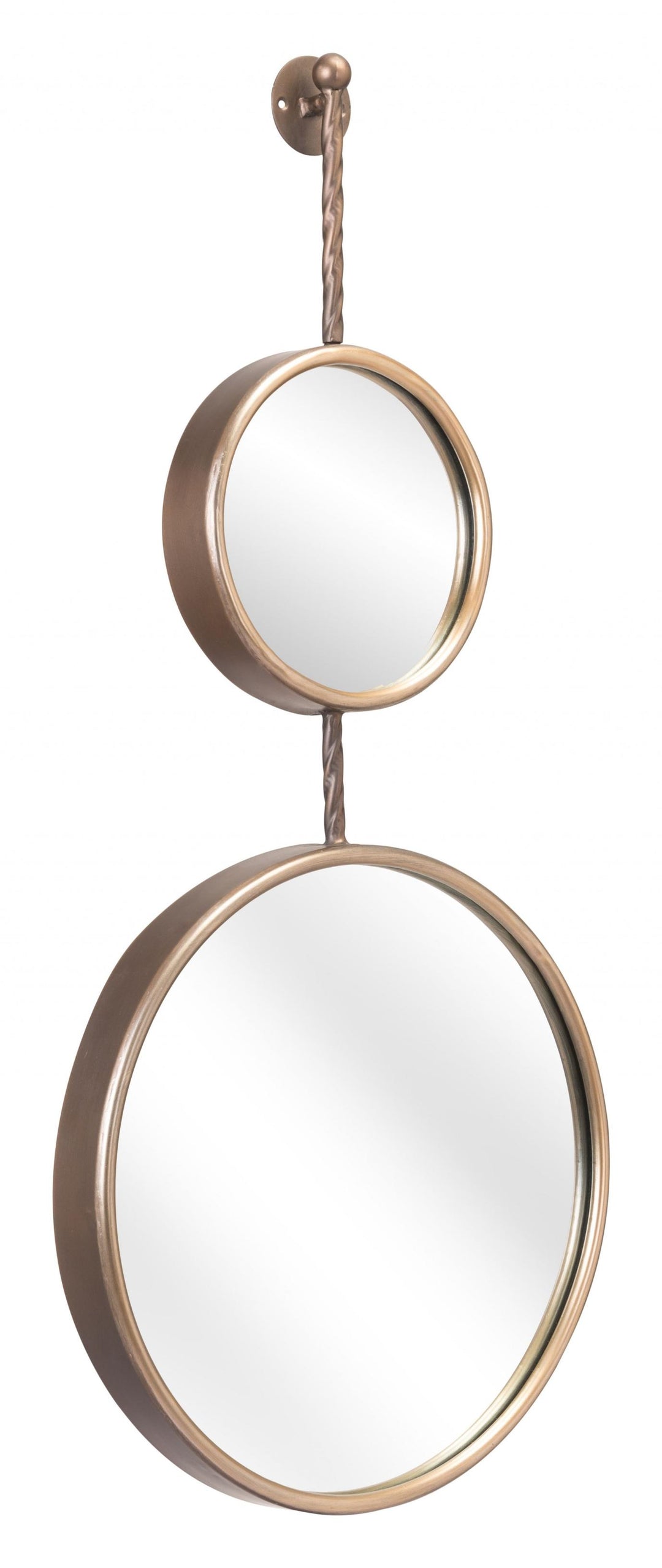 Gold Modern Hanging Mirror Duo