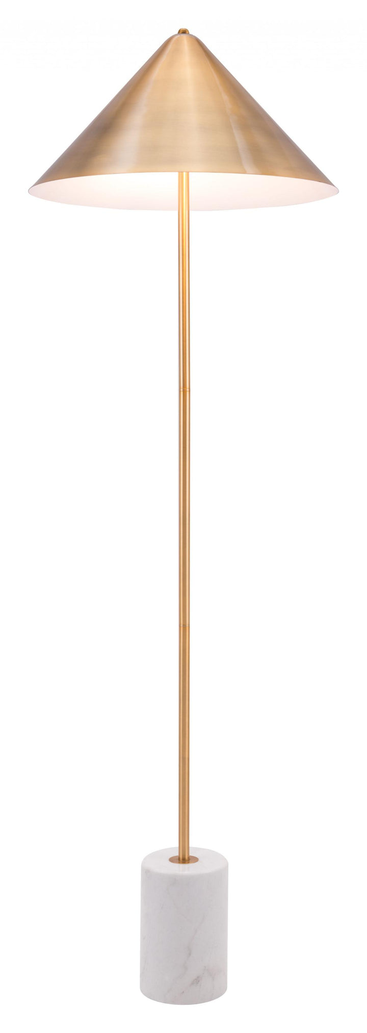 Flare Floor Lamp Gold &amp; White