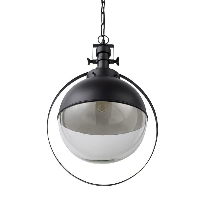 Black Metal Sphere Pendant Hanging Light