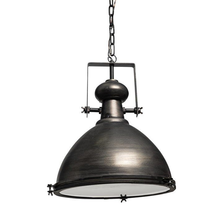 Industrial Gray Metal Hanging Pendant Light