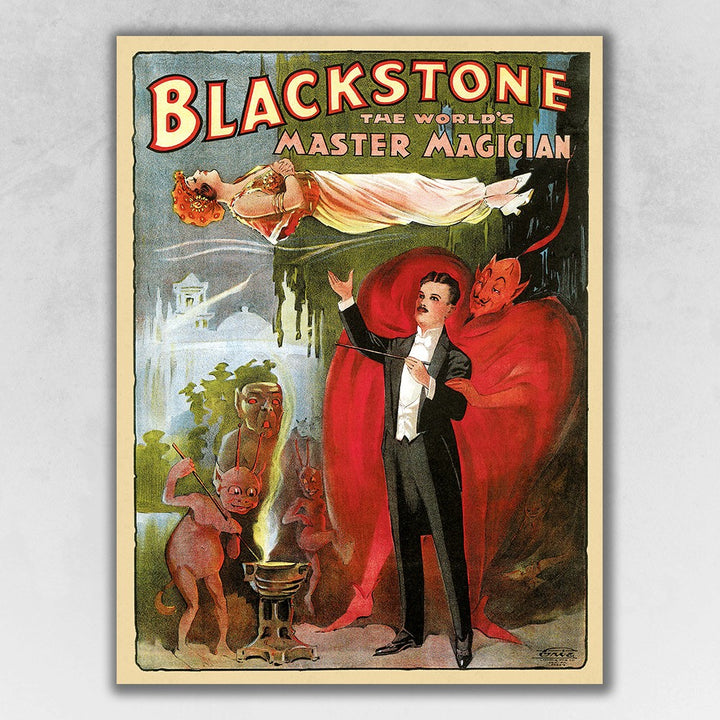 Vintage 1934 Blackstone Magic Unframed Print Wall Art