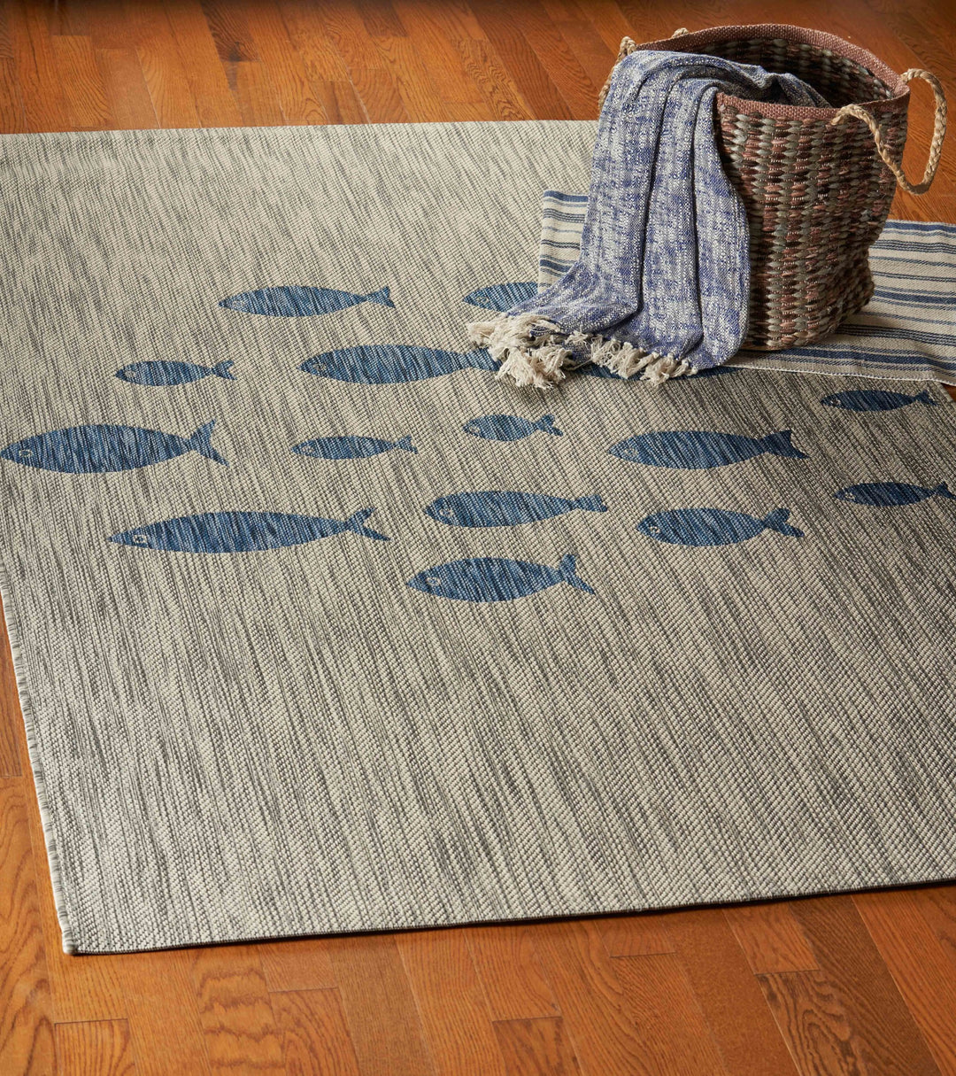 5' X 7' Gray Indoor Outdoor Area Rug