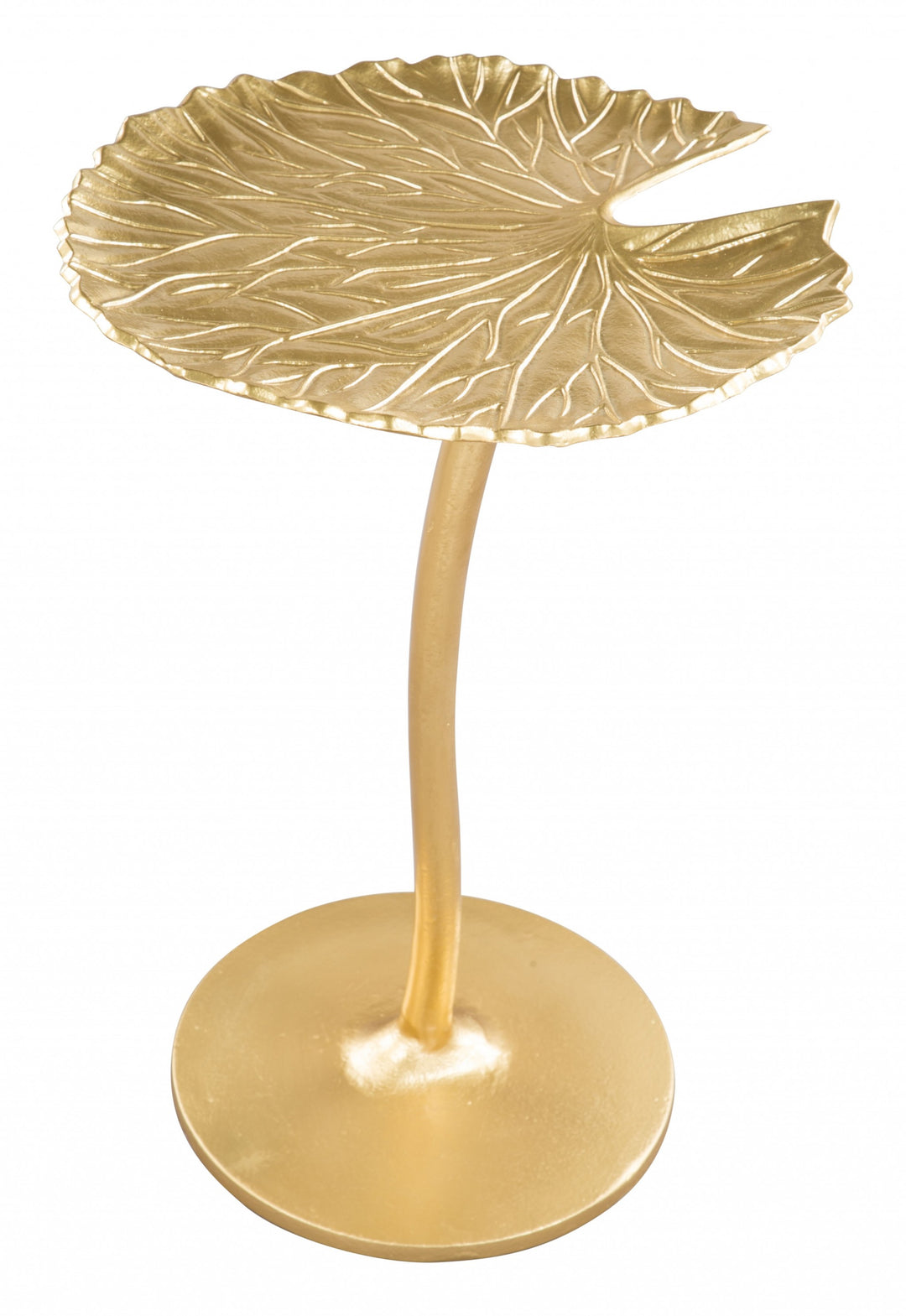 Gold Lilypad Side Table