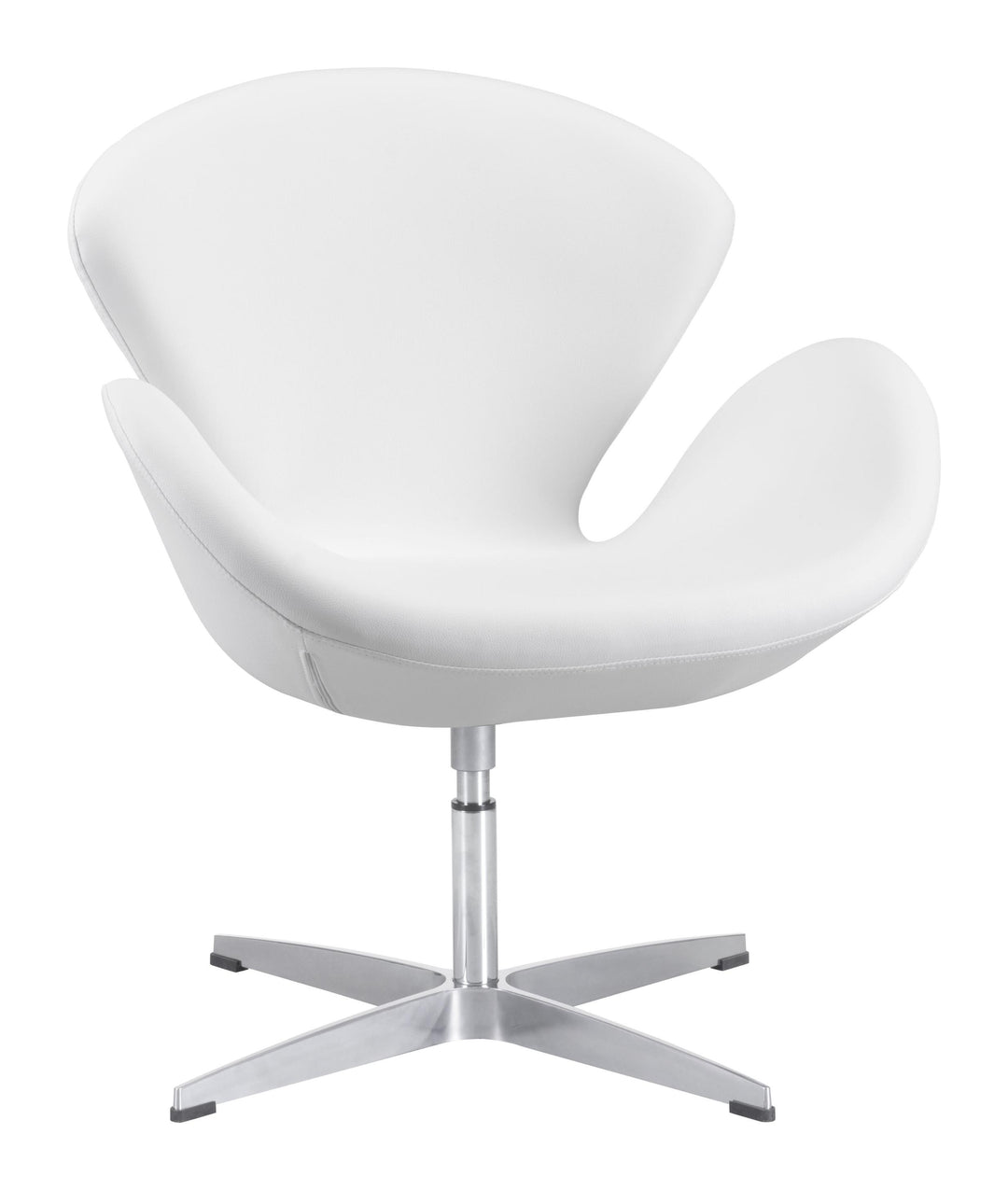 White Scoop Swivel Chair