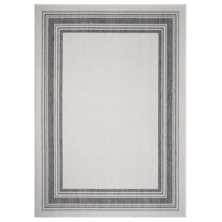 8' X 10' Gray Indoor Outdoor Area Rug